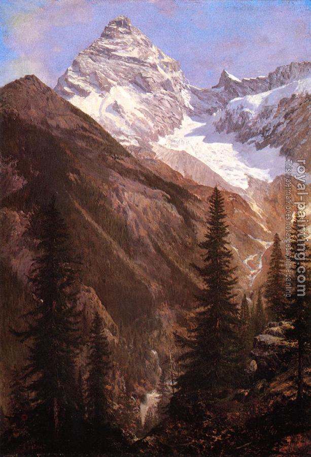 Albert Bierstadt : Canadian Rockies Asulkan Glacier